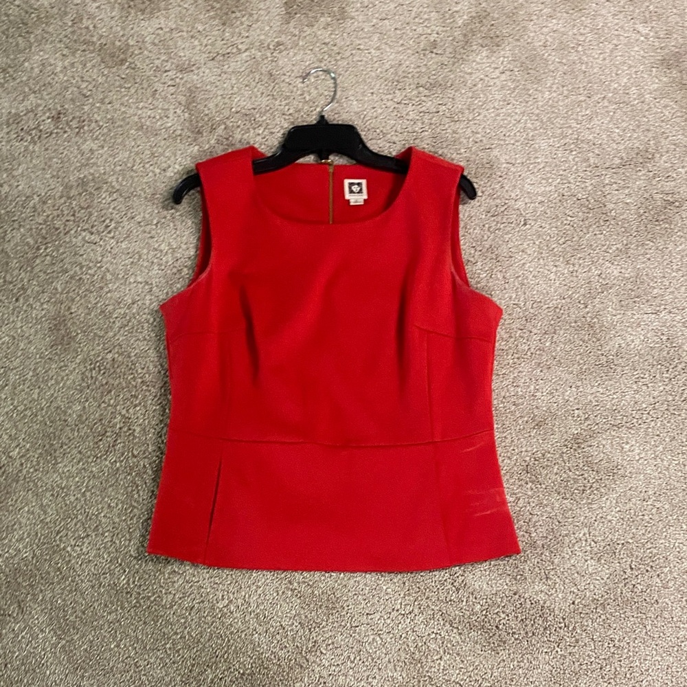 Anne Klein Vibrant Red Tank Top